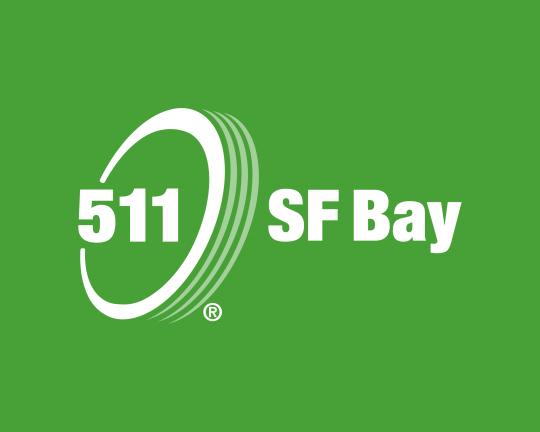 511 SF Bay Logo, Primary (1-Color Reversed) in JPG format