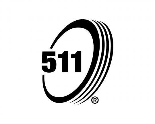 Black and White Logomark of 511 