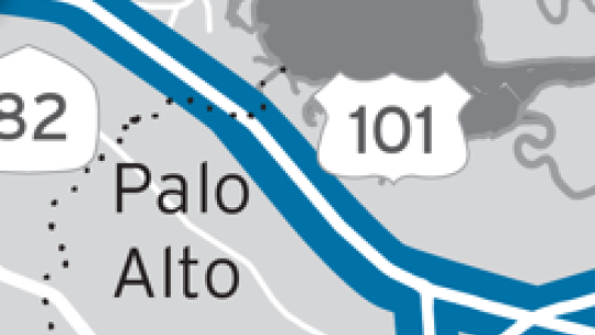 Location of US-101 Express Lanes